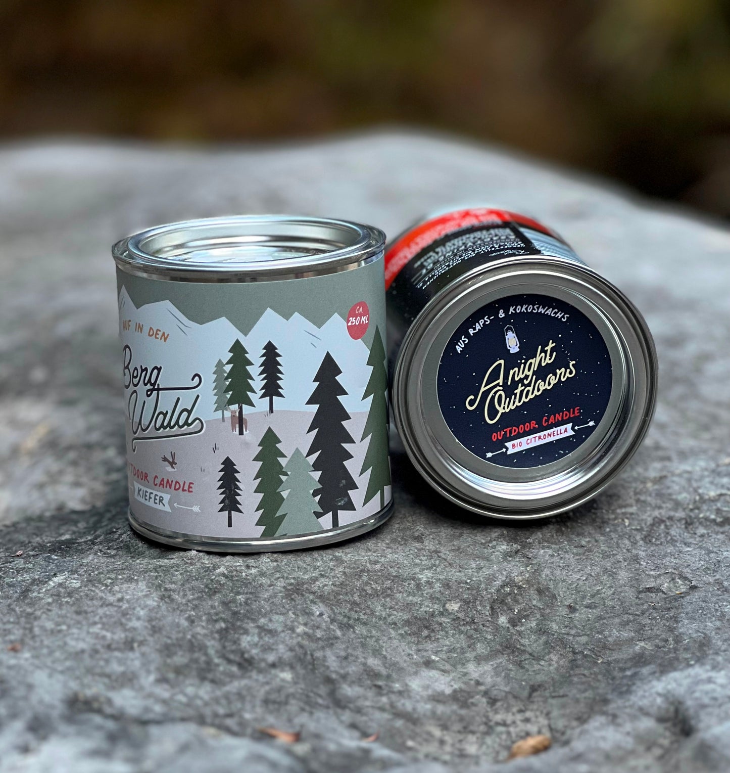 Duftkerze, Outdoorkerze, Citronenduft, Waldduft, Kieferduft